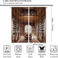 thumbnail image 2 of Bookshelf Curtains, Vintage Library with Books Window Treatments for Kids Bedroom, Wooden Wooden Antique Bookcase Drapes 2 Panel Sets,42x54 Inch, Style-2, 2 of 6