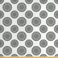 thumbnail image 1 of Mandala Fabric by the Yard, Repetitive Ethnic Oriental Ornaments and Abstract Floral Pattern Print, Decorative Upholstery Fabric for Sofas and Home Accents, White and Charcoal Grey by Ambesonne, 1 of 4