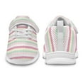 thumbnail image 4 of Psesaysky Colorful Stripes Sneakers for Kids Girls Comfortable Wear-Resistant Velcro Sports Shoes Gift for Girls Size 11-15, 4 of 7