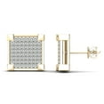 thumbnail image 2 of aaXia Men’s 14K Yellow Gold 3/8ct TDW Diamond Square Stud Earrings, 2 of 3