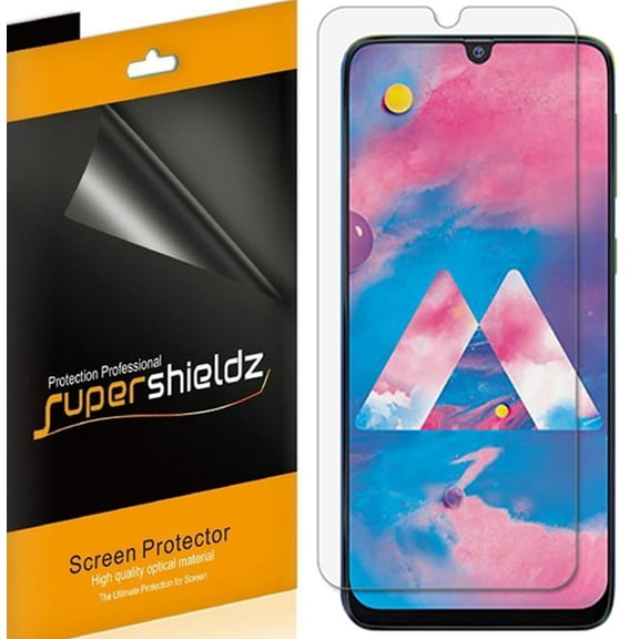 [6-Pack] Supershieldz for Samsung Galaxy M30 Screen Protector, Anti-Bubble High Definition (HD) Clear Shield