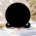 thumbnail image 3 of AzureGreen Black Obsidian Scrying Mirror with Stand - 6cm/2.36" Diameter, 3 of 5