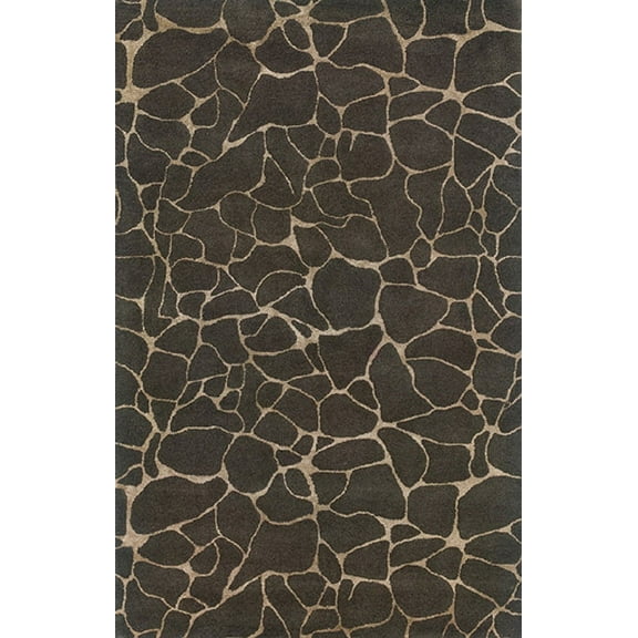 Sphinx Silhouette Area Rug 48108 Grey Animal Print Giraffe 3' 6" x 5' 6" Rectangle