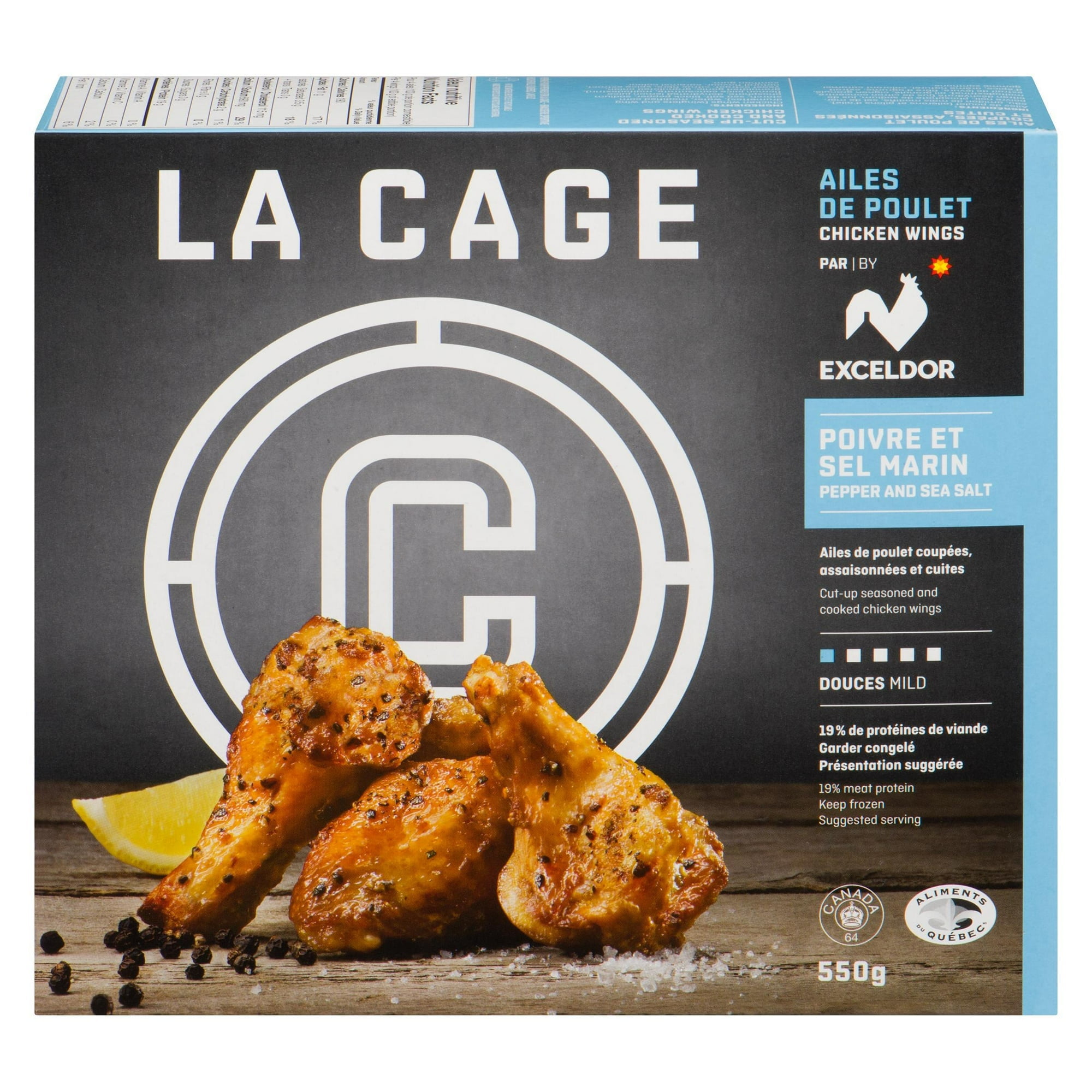 La Cage Pepper & Sea Salt Wings, 550 g