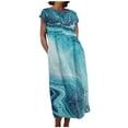thumbnail image 2 of Qiopertar Robe pour Femmes, Été 2023 Coton Lin Boho Mode Décontractée Robe Sans Manches Vacances Liquidation Livraison Gratuite à Moins de 5$ jusqu'à 90 % de Réduction, 2 of 5