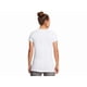 thumbnail image 2 of Camiseta Under Armour HeatGear de manga corta para mujer, color blanco, 2XL, 2 of 4