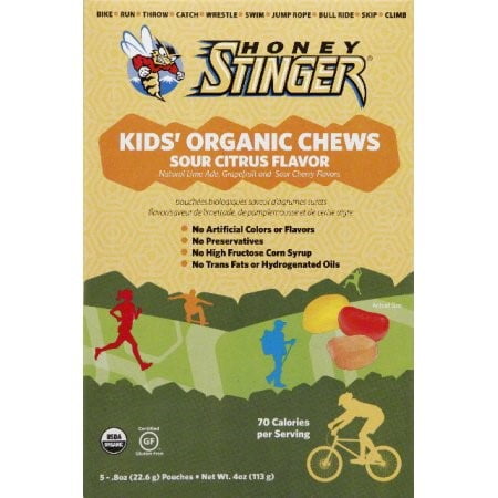 Honey Stinger Organic Kid's Chews, Sour Citrus, .8 oz by Honey Stinger