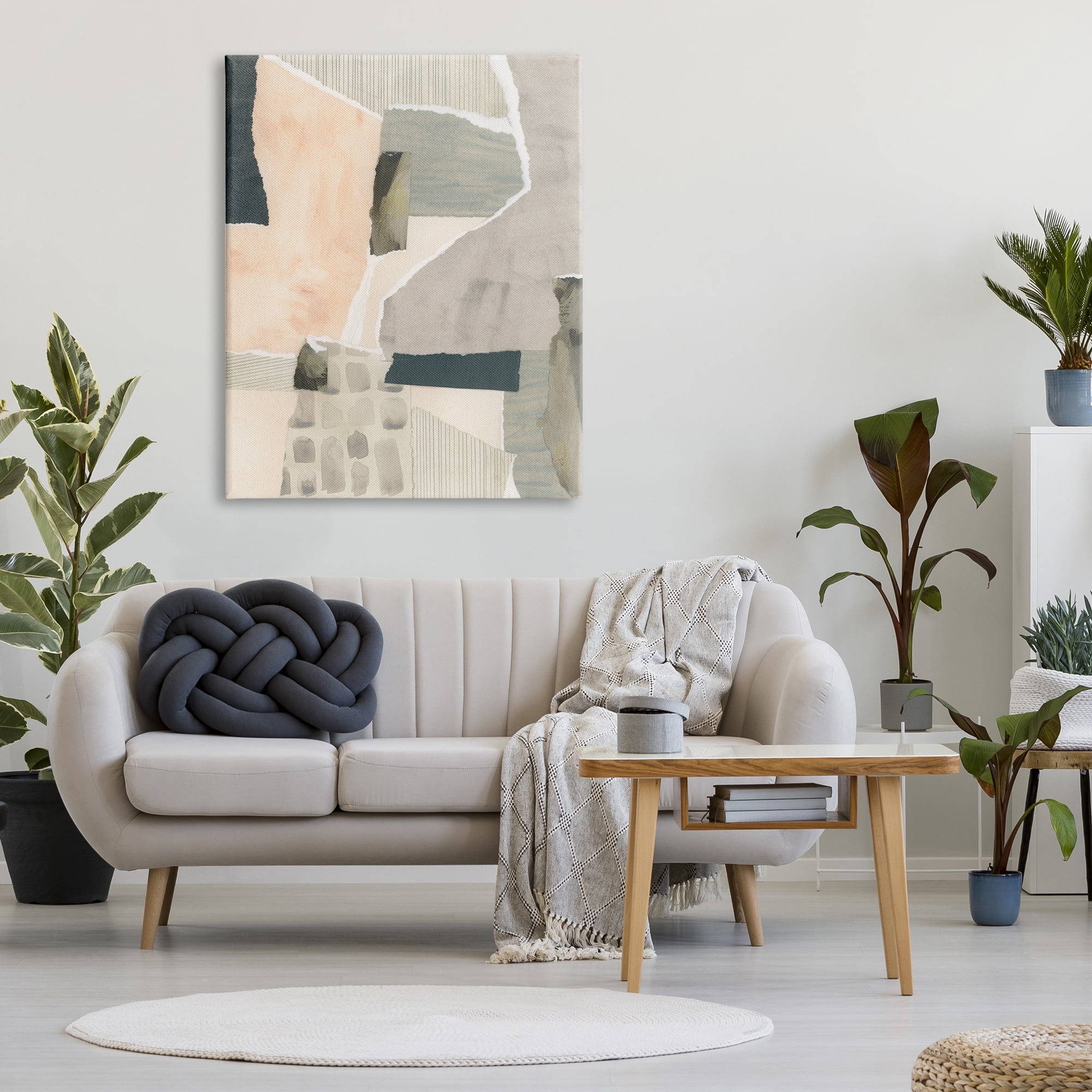 Stupell Industries Various Patterns Collage Abstract Painting Gallery Wrapped Canvas Art Print Wall Art, 36 x 48