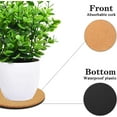 10 Pieces 3 Sizes Cork Plant Coasters, 4/6/8 Inch Cork Plant Mats Cork