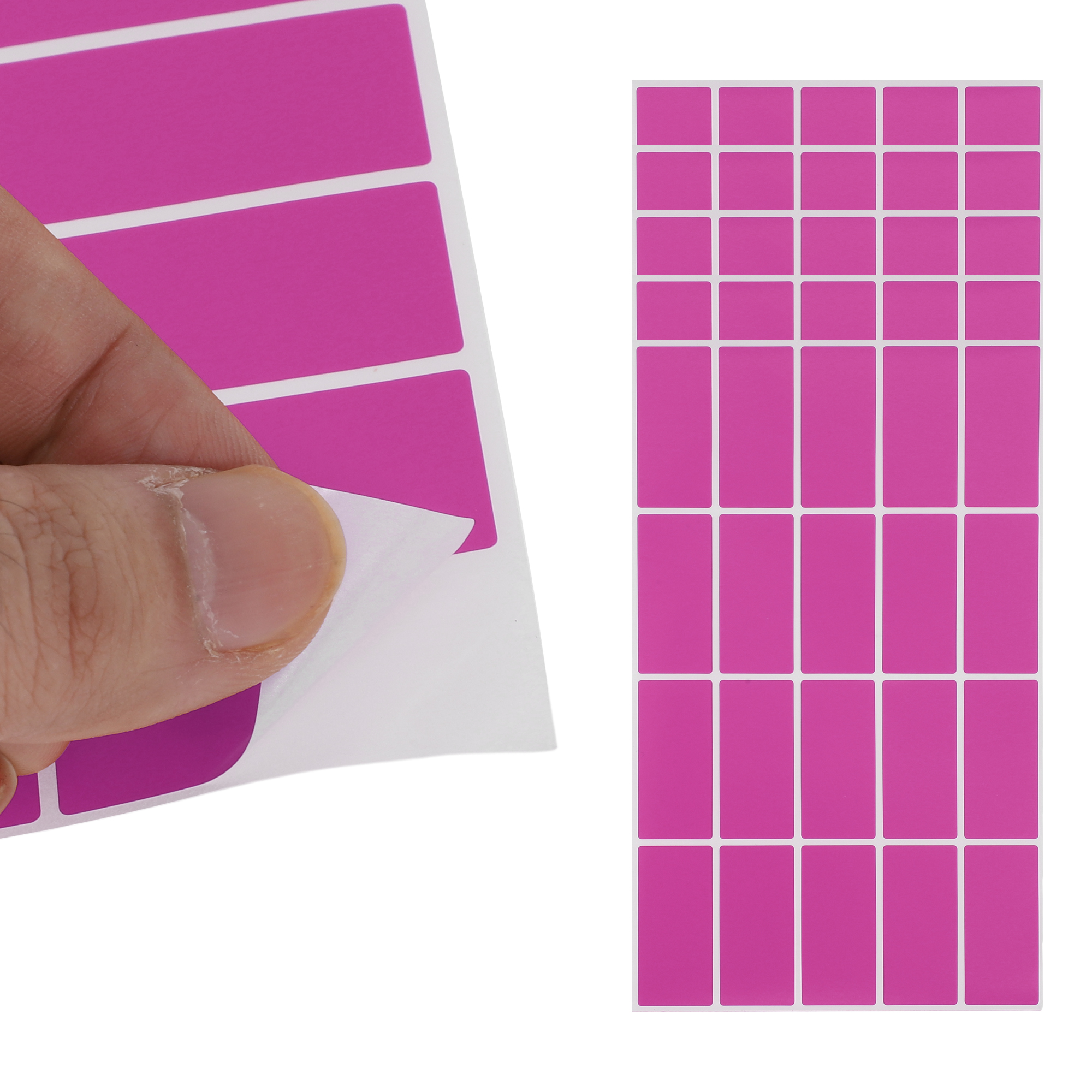 Unique Bargains Handwritable Rectangle Gift Stickers 1.57"x0.75" 20 Pcs Rose Red