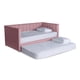 thumbnail image 3 of Cama Doble de Lino Makora Palo de Rosa Incluye 2 Colchones, 3 of 8