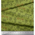 thumbnail image 3 of Soimoi Green polyester Crepe Fabric Positive Quotes & Heart Text Decor Fabric Printed Yard 52 Inch Wide, 3 of 3
