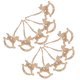 thumbnail image 4 of 20 Piezas de Adornos Navideños Creativos de Madera para Colgar en el Árbol de Navidad, Rodajas de Madera Natural, Adorno Navideño Trojan, Placa Colgante para Fiestas Navideñas, 4 of 8