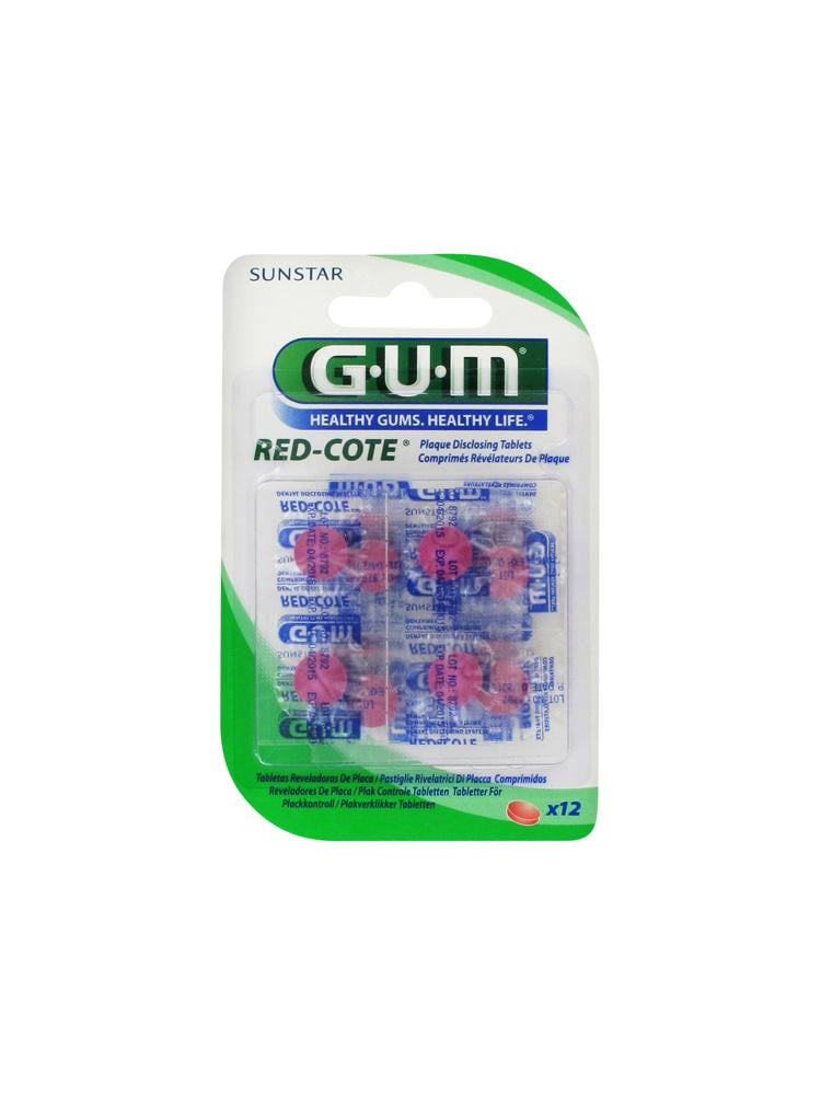 Inspicere afstemning olie GUM Red Cote Dental Plaque Revealer 12 tablets - Walmart.com