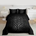 thumbnail image 2 of Homewish Chic Zebra Print Queen Comforter Set,Abstract Geometric Stripes Bedding Sets,Black Gray Bedding Comforter Set For Adults,Breathable Home Decor Reversible,3pcs, 2 of 8