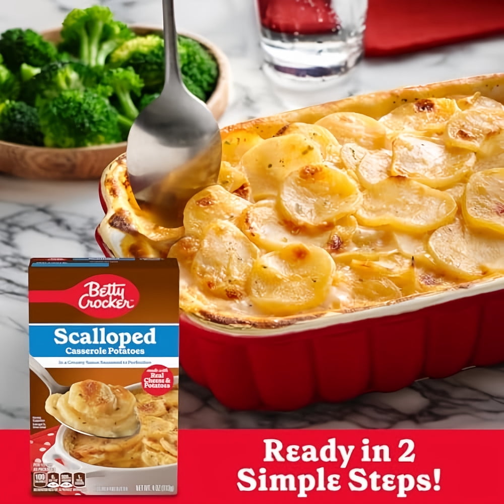 Betty Crocker Scalloped Casserole Potatoes Made with Real Cheese 4 oz Box (Pack of 8)