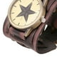 thumbnail image 4 of 3conlineservice Relojes de moda para hombre, estilo punk, regalo, correa ancha de cuero PU Marrón, 4 of 4