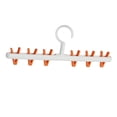 thumbnail image 1 of GUOOL Multi-Purpose Clothes Hanger Organizer Drying Rack Polypropylene Anti-Skid Space White orange, 1 of 9