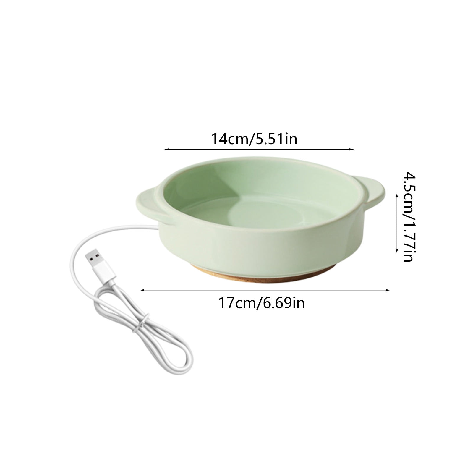Heated Ceramic Water Bowl for Cats and Dogs, USB-Powered Constant Temperature Pet Bowl with Quiet Pump, Winter Warm Water Bowl Indoor Use