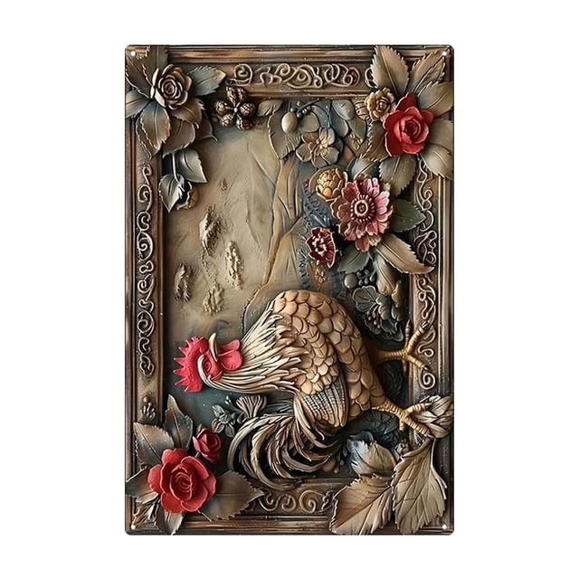 Metal Sheet Art Waterproof And Sunburn Protection Wrought Iron Wall Hanging Decor