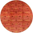 thumbnail image 1 of Ahgly Company Indoor Round Mid-Century Modern Red Oriental Area Rugs, 7' Round, 1 of 6