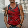 thumbnail image 5 of Men's Athletic Tank Top Sleeveless T-Shirt Summer Striped Vest Fitness Summer Casual Activewear Blue M, 5 of 7