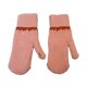 thumbnail image 2 of Guantes de mujer de color sólido a prueba de frío, sin dedos, cálidos, de punto, mitones para mujer, 2 of 3