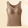 thumbnail image 1 of RXIRUCGD Haut Chaud Chauffant pour Femmes, Mode, Uni, à Encolure Ronde, avec Coussinet de Poitrine ( Café, Taille : L ), 1 of 3