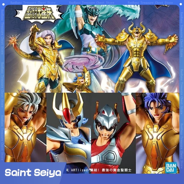 Bandai-figura de acción de Saint Seiya, juguetes originales de Bntsh, Ichiban, Kuji, Gemini, Saga, Pegasus, Phoenix, Ikki, Aries, Taurus, Aldebaran