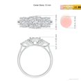 thumbnail image 4 of ANGARA Lab Grown Cushion Frame Diamond 3 Stone Ring for Women in 14K White Gold (Size-3.5mm| Color-F-G| Clarity-VS) | April Birthstone, Anniversary, Jewelry Gift for Women | Lab-Grown Diamond Ring, 4 of 6