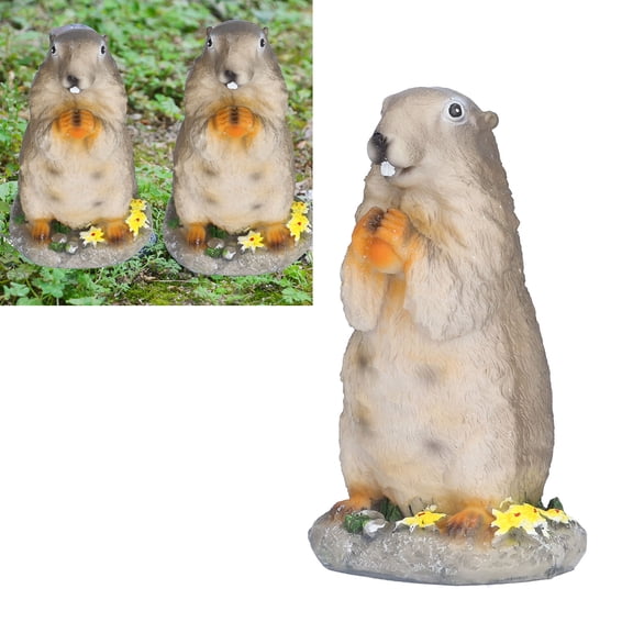 Brrnoo Home Decor,Resin Groundhog Small Ornaments Animal Model Landscape Props Resin Crafts Bonsai Decorations,Resin Garden Sculpture