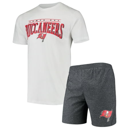 Tampa Bay Buccaneers Wall - Tampa Bay Buccaneers Concepts Sport Father's Day T-Shirt & Shorts Sleep Set - White/Charcoal