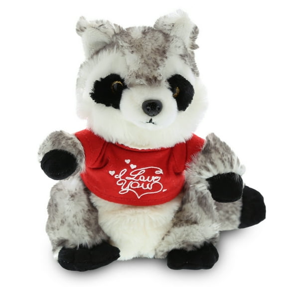 Dollibu I Love You Shirt Raccoon Stuffed Animal Plush - 9 inches