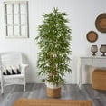 thumbnail image 2 of Nearly Natural T3055 6 ft. Artificial Bamboo Tree with Handmade Jute & Cotton Basket, Green, 2 of 4