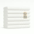 thumbnail image 1 of Casa Platino Toallas de Mano para Baño, Juego de 6 Piezas (16" x 28"), Toallas de Baño Suaves y Absorbentes, Toallas de Mano Blancas Premium para Baño, Toallas de Baño 100% Algodón para Uso Diario - Blanco, 1 of 7
