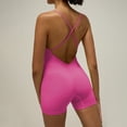 thumbnail image 2 of EYNMVR Backless Tummy Control Jumpsuits for Women One Piece Workout Jumpsuits Sleeveless V Back Lizvette Scrunch Yoga Rompers, 2 of 9