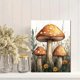thumbnail image 2 of Qisvanset 12x16 Inch 2D Flat Framed Canvas Art, Woodland Mushroom Whimsical Green Girl Nursery Home Wall Art Decor, 2 of 5