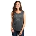 thumbnail image 2 of I Donut Care Women's Fashion Sleeveless Muscle Workout Yoga Tank Top Charcoal Grey X-Large, 2 of 3