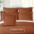 thumbnail image 4 of Nestl Pillow Sham Set of 2, Premium 1800 Series Double Brushed Bed Pillow Cases, Rust Orange Brown, King 20" X 36", 4 of 5