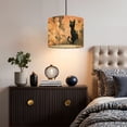 thumbnail image 5 of Boho Linen Drum Lampshades Ultra Detailed Black Cat Flowing Dreamy Clouds 13"x13"x10" Light Shade for Table Lamps Floor Lamp Shades Lampshade Replacement Assembly Required, 5 of 8