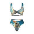 thumbnail image 5 of Honeii Cute Angel Winged Rabbit Print Women’s Bikini Set,Two Piece Swimsuit Bathing Suits,Stylish High Elasticity Swimwear for Beach and Pool, 5 of 7