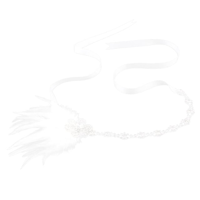 Diadema Flapper De Los Años 20 Locos Años 20 Gran Diadema De Plumas De Gatsby Blanco Sunnimix Diadema de mujer Flapper