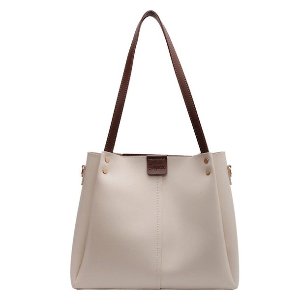 Nueva moda Otoño e invierno bolso de mensajero de banda ancha bolso de mano portátil de un solo hombro de cuero de PU, negro