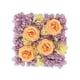 thumbnail image 4 of Fondo fotográfico con panel de flores artificiales, panel floral DIY para boda naranja violeta claro, 4 of 9