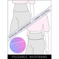 thumbnail image 5 of Made by Johnny Women's Peached Front Seamless Foldable Waist Leggings with Inner Pocket Full-Length Yoga Pants L BLACK, 5 of 6
