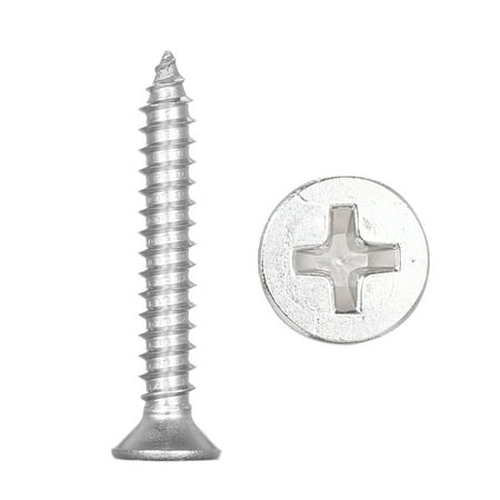 

OWSOO A2 DIN7982 #10 4.8mm 304 Stainless Steel Screw Countersunk Self Tapping Wood Screws 4.8mm*25mm
