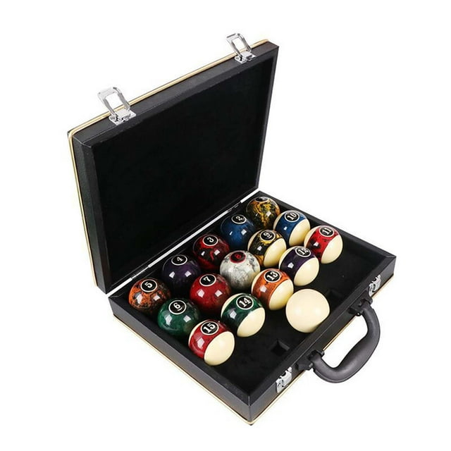 16 bolas de billar de 57,2 mm para salas de juego de torneos de clubes Pelotas con estuche