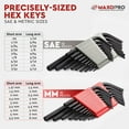 thumbnail image 2 of 36-Piece SAE and Metric Allen Wrench Set, Black, Chrome Vanadium Steel, 0.05-5/16 in, 1.27-8 mm, 2 of 7
