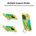 thumbnail image 5 of JTCASES for iPhone 14 Pro Case, Heavy Duty Protection Hybird PC Silicone 360° Rotating Ring Bracet Magnetic Car Mount Fully Coverage Slim Non-Slip for iPhone 14 Pro, Colorful/Yellow, 5 of 6
