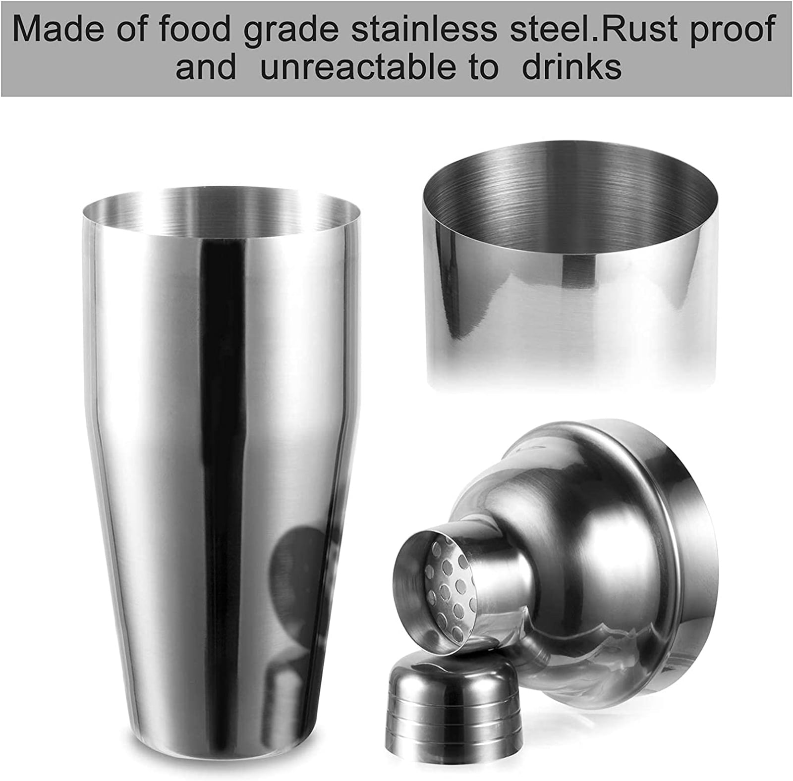 Semfri 25oz Professional Cocktail Shaker Bar Set, Stainless